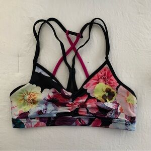 floral print sports bra